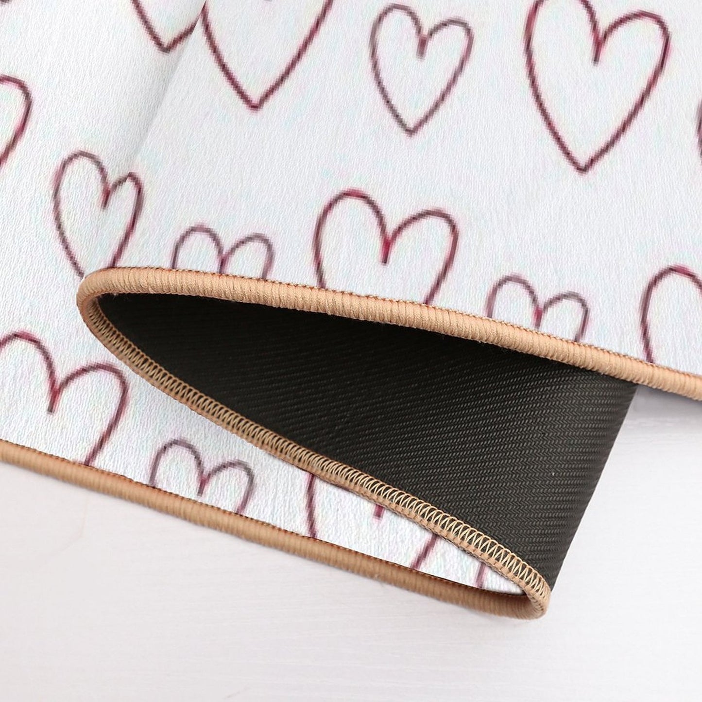 Red Smooth Haired Dachshund Floating in The Air  Repositionable Bath Mat