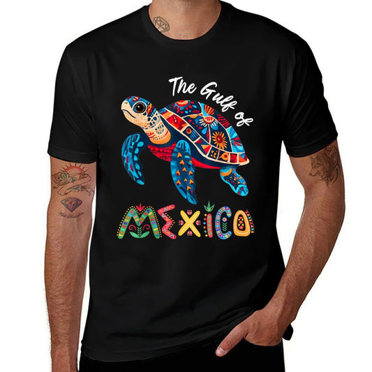 Sea Turtle The Gulf of Mexico Forever El Golfo De México  Wrinkle-resistant T-Shirt