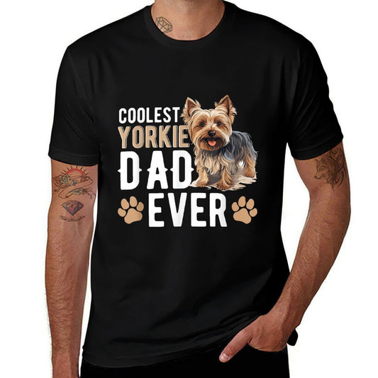 Yorkshire Terrier Dog Yorkie - Coolest Yorkie Dad Ever  Oversized Silhouette T-Shirt