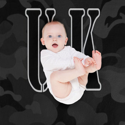 Camo Style - UK Black Camouflage Sustainable Throw Blanket