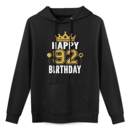 Happy 92nd Birthday Idea For 92 Years Old Man And Woman Layering Staple Hoodie