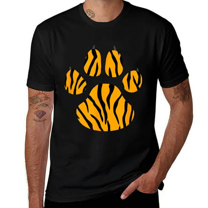 Cool Animal Tiger Print Paw  Relaxed-fit T-Shirt