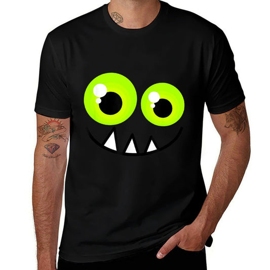 Cute One Eyed Monster Face Green Eyes Halloween Costume  Slim-fit Cut T-Shirt