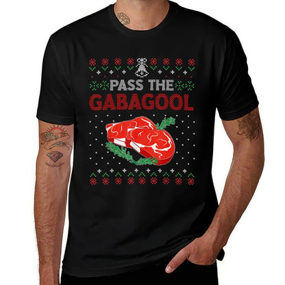 Pass The Gabagool Tacky Ugly Christmas Sweater For Men Women  Vintage-inspired T-Shirt