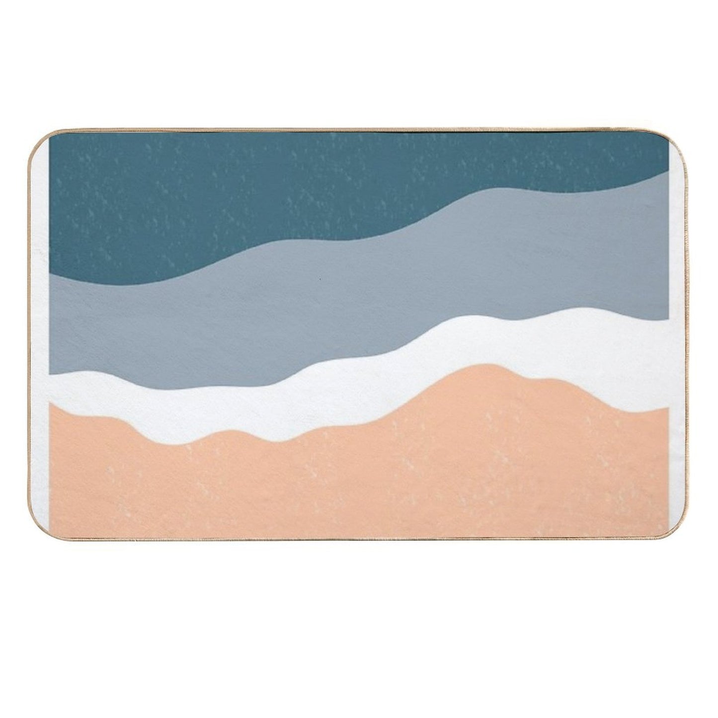 Rich Earthy Abstract Ocean Beach  Fade-Resistant Bath Mat