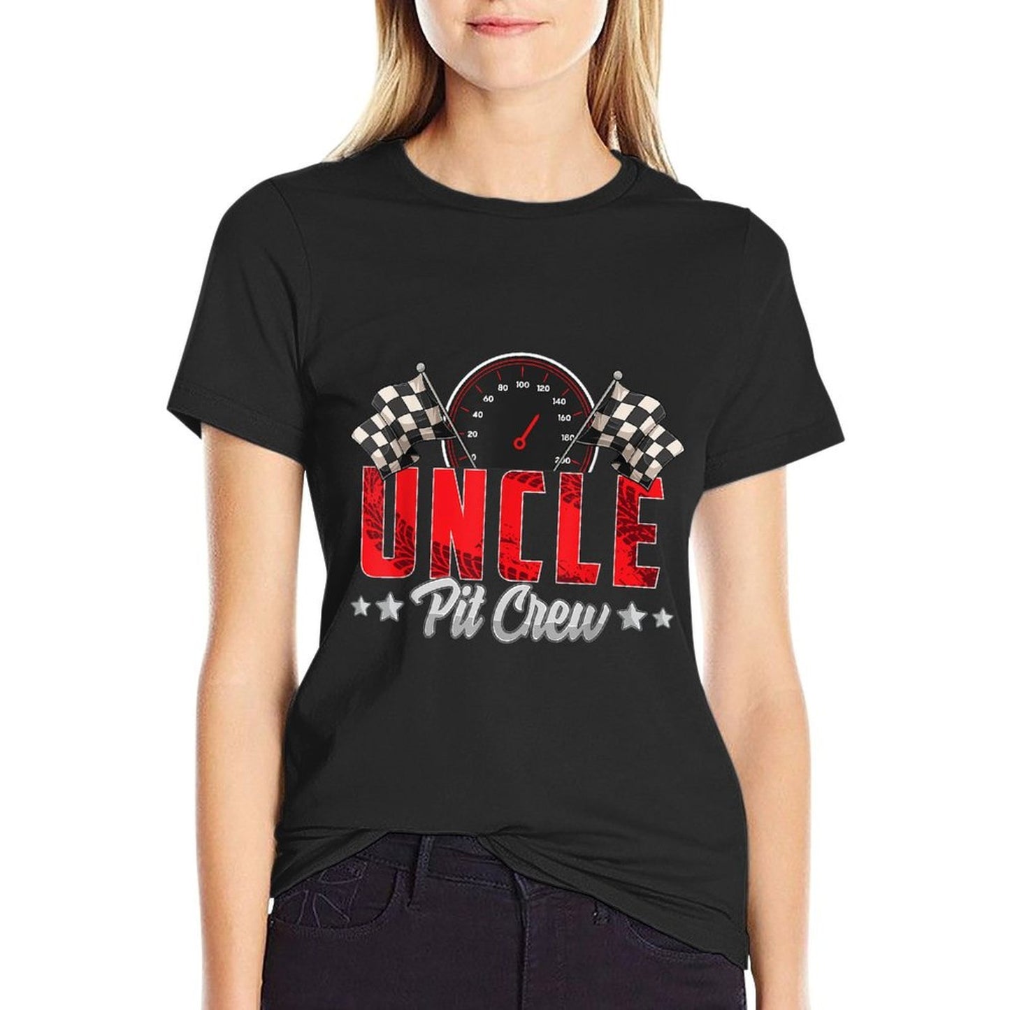 Race Car Birthday Party Racing Family Uncle Pit Crew  Lightweight T-Shirt