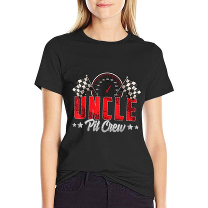 Race Car Birthday Party Racing Family Uncle Pit Crew  Lightweight T-Shirt