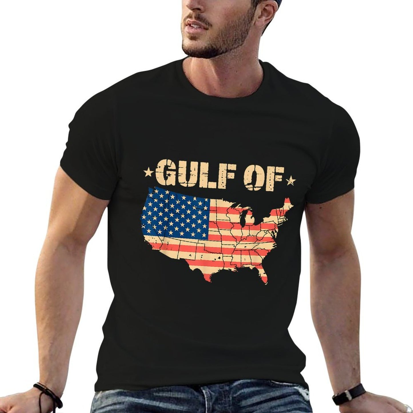 Trump America's Gulf Mexico President Trump Sombrero  Polyester Blend T-Shirt