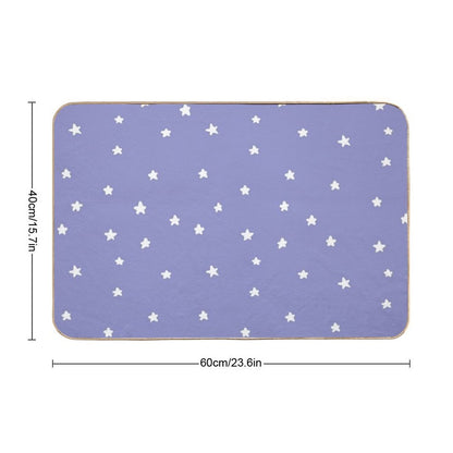 Violet Stars  Fade-Resistant Bath Mat