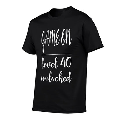 Game On Level 40 Unlocked 40th Birthday Gag Gift T  Durable T-Shirt