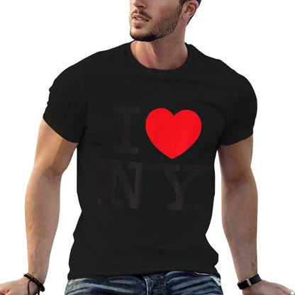 I LOVE NY Classic Logo  Heathered Texture T-Shirt