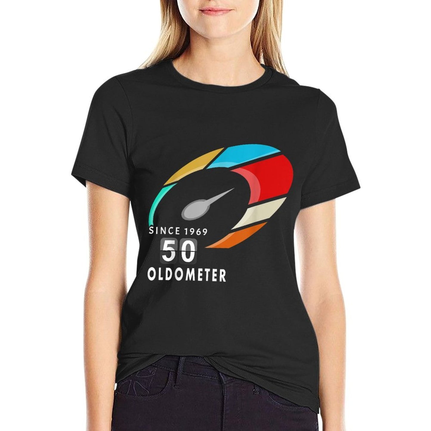 Oldometer 50th Birthday Funny 50 Year Old Comfortable T-Shirt