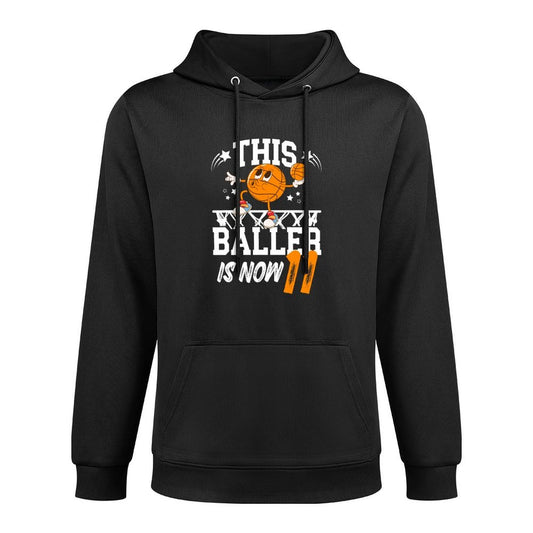 11th Basketball Birthday Eleven Year Old Basketball Player Easy Care Hoodie