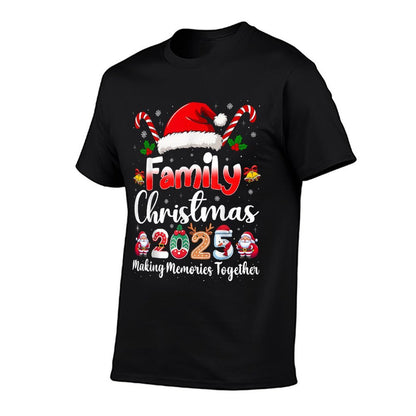 Family Crew Christmas Squad 2025 Funny Xmas Matching Pajamas  Easy-care T-Shirt