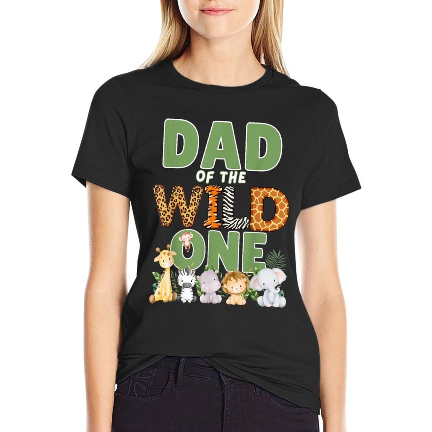 Dad Of The Wild One 1st Birthday Safari Family Matching  Eco-friendly Material T-Shirt