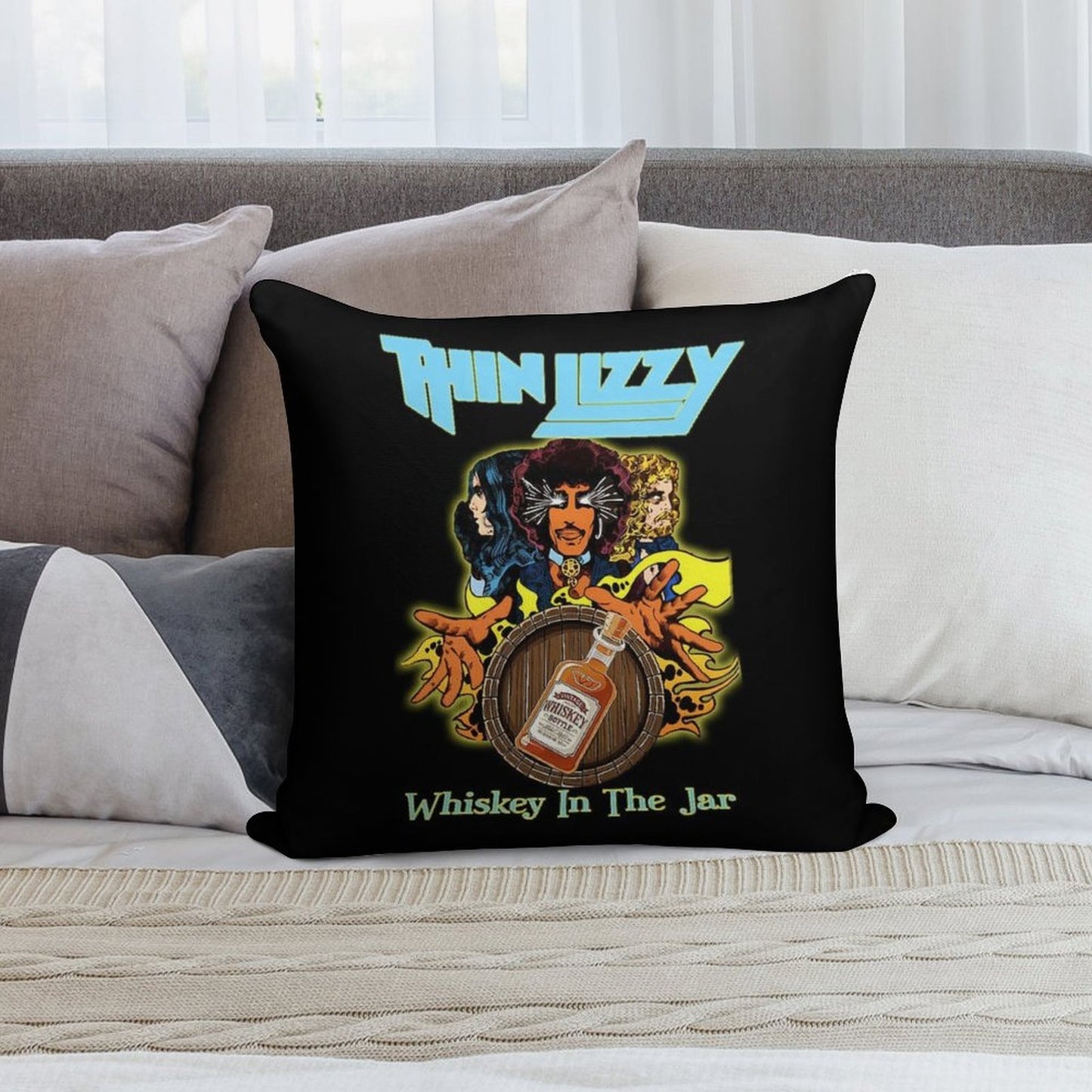 Thins Liz.zy Whis.key In The Jarr Soft Ultra-Soft Texture Throw Pillow