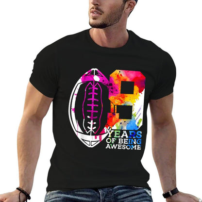 9 YEARS OF BEING AWESOME FOOTBALL 9TH BIRTHDAY  Rolled Sleeves T-Shirt