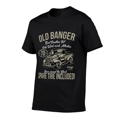 70th Birthday Vintage Old Banger 70 Years Old Men Gift Retro  Breathable T-Shirt