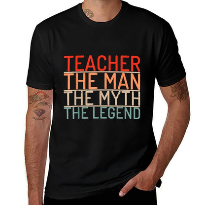 Teacher The Man The Myth The Legend School Holiday Teacher  Trendy Pattern T-Shirt