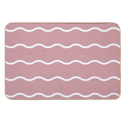 Wavy Lines  Easy Maintenance Bath Mat