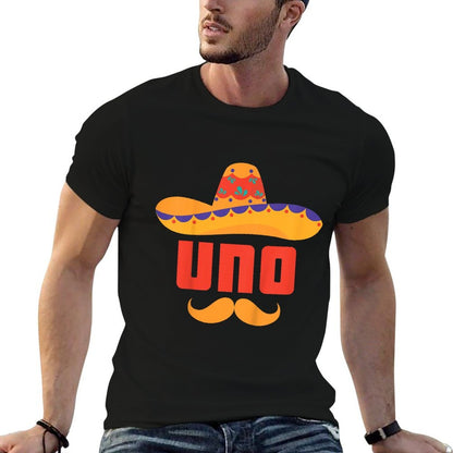 Kids 1 Year Old Mexican Fiesta Birthday Party Theme Uno Birthday  Cotton T-Shirt