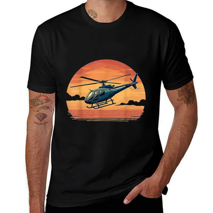Awesome Helicopter on Sunset - Helicopter Lover  Moisture-wicking T-Shirt
