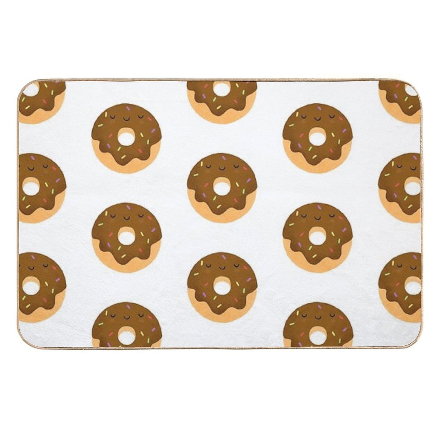 Sleepy Chocolate Donut  Pet-Safe Bath Mat