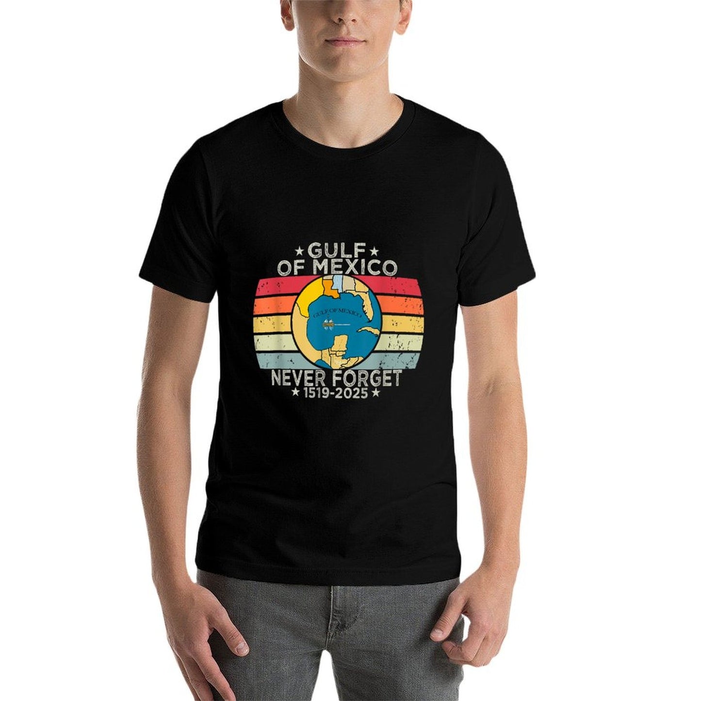 Gulf of USA America Funny Gulf of Mexico July 4th Graphic-printed T-Shirt