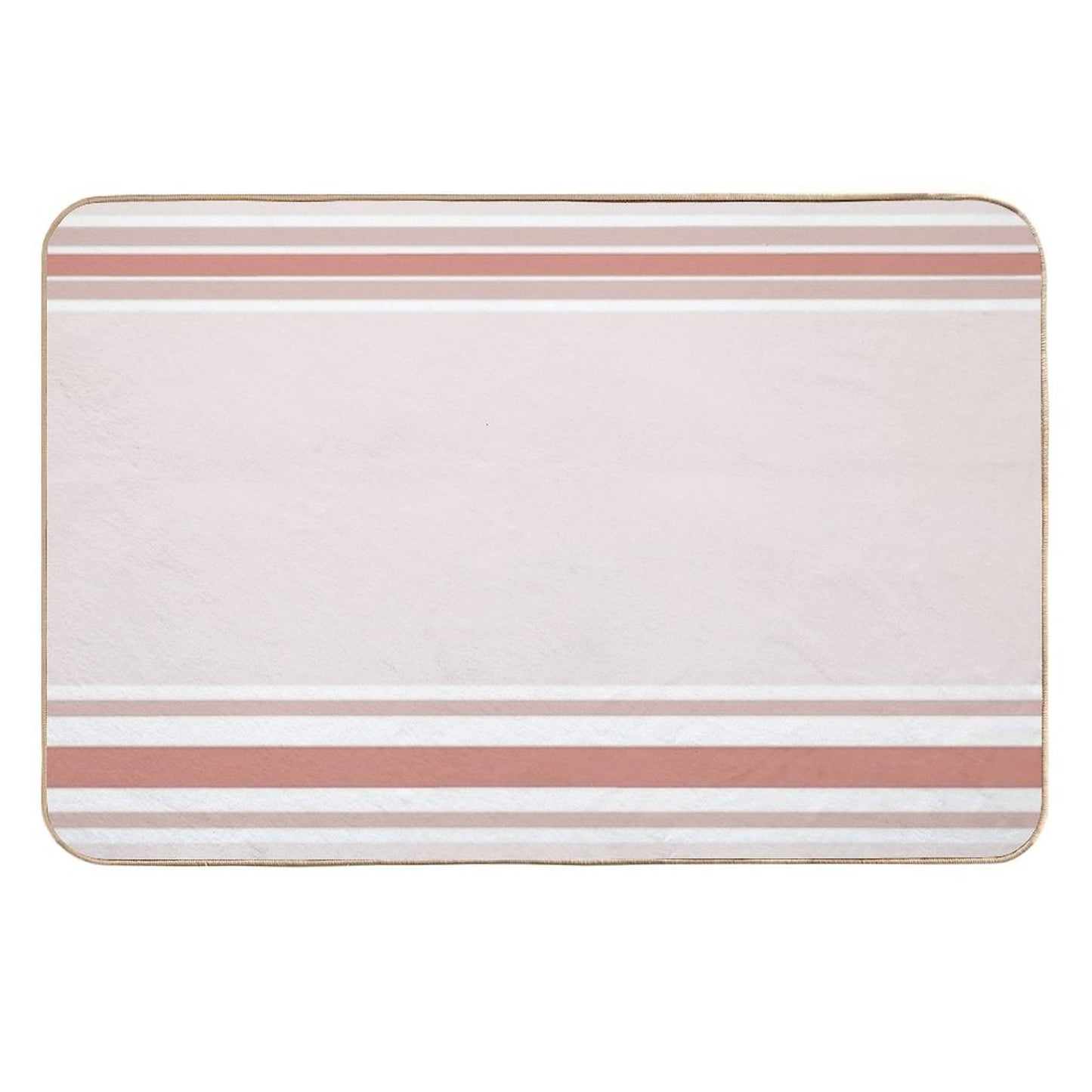 Line Art Neutral Peach  Fade-Resistant Bath Mat