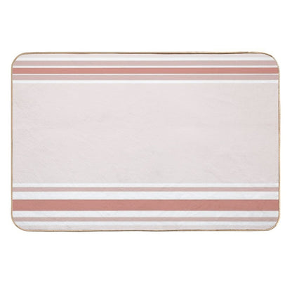 Line Art Neutral Peach  Fade-Resistant Bath Mat