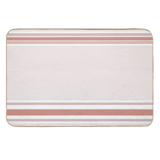 Line Art Neutral Peach  Fade-Resistant Bath Mat