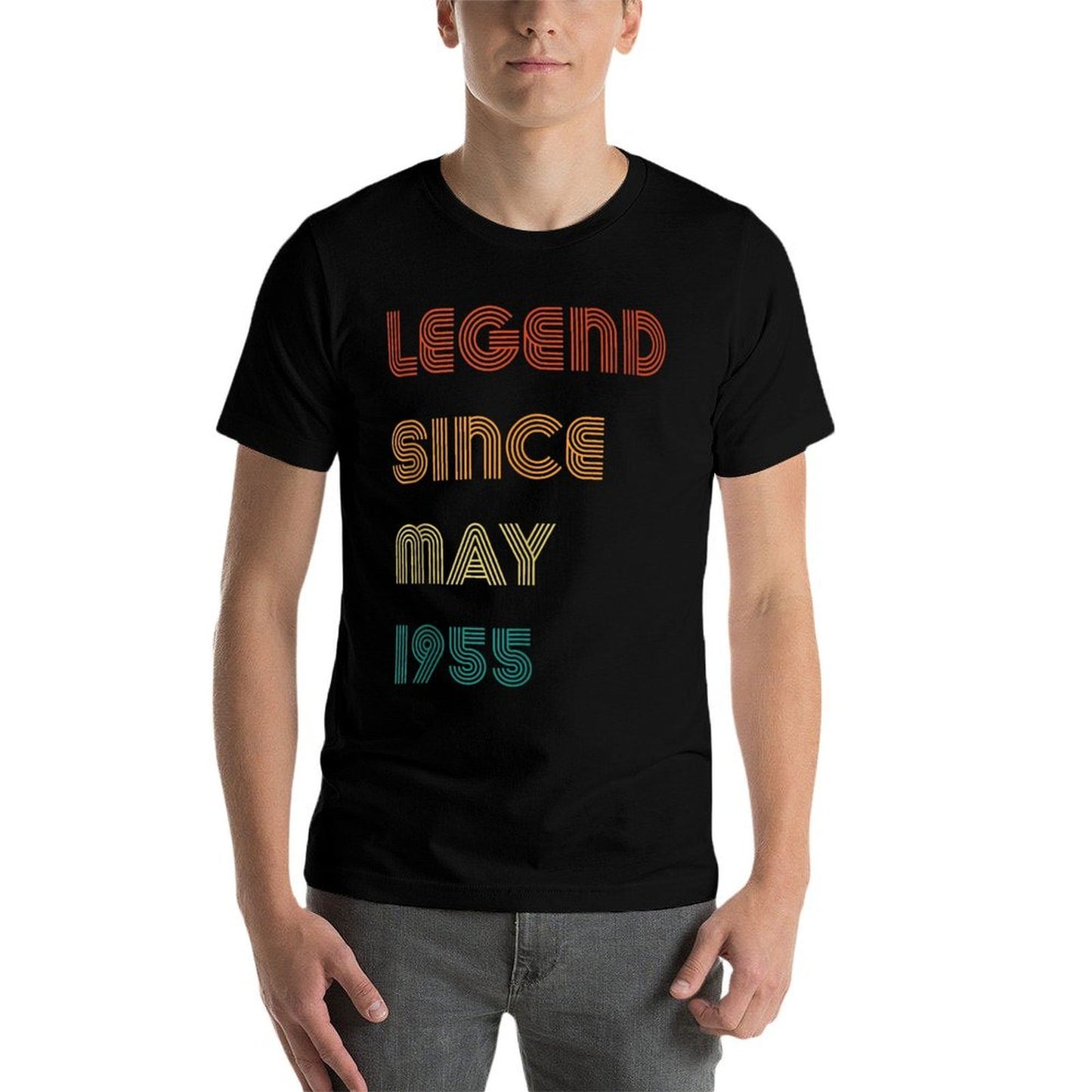 Legend Since May 1955 Retro 70th Birthday  Slim-fit Cut T-Shirt