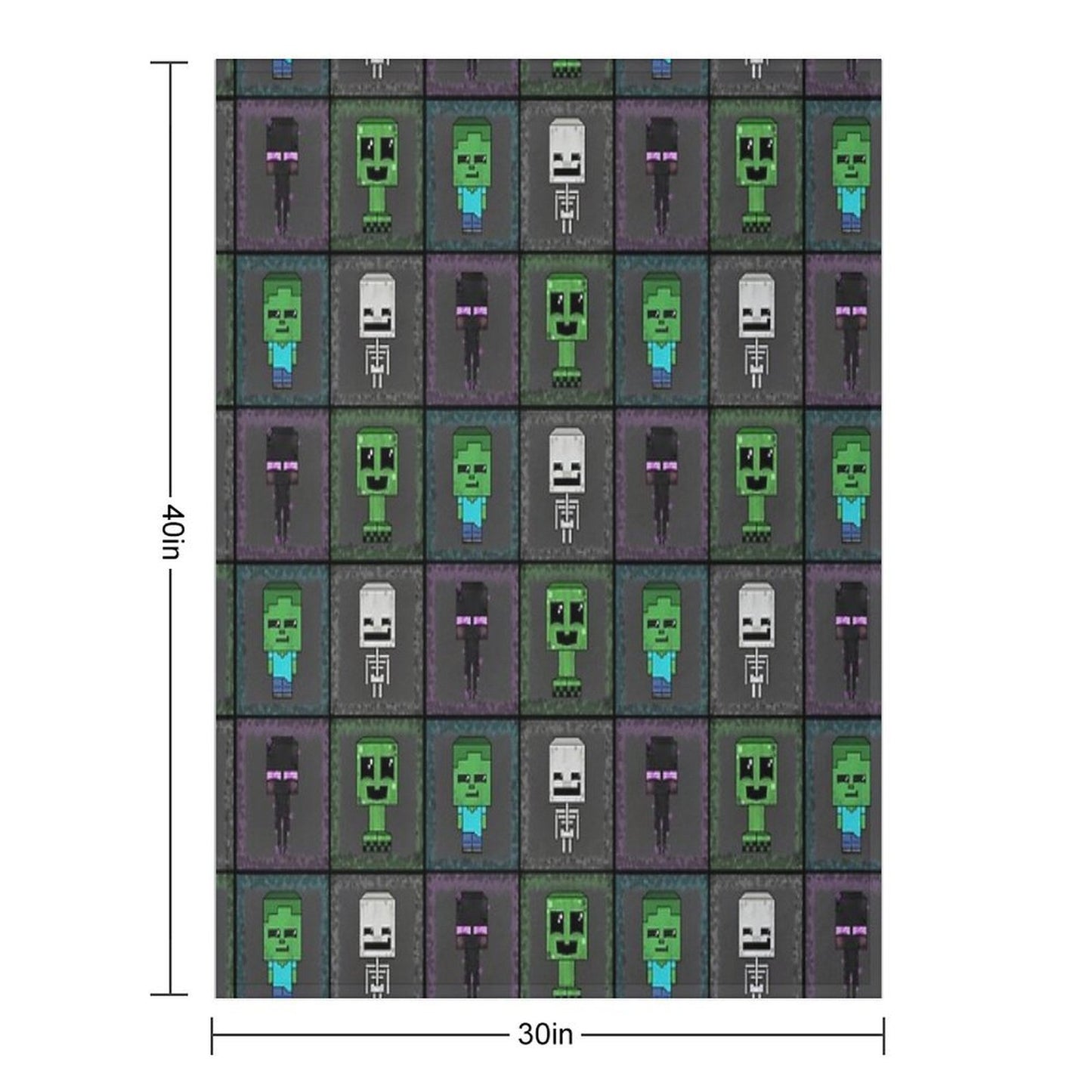 Merry Minecraft Mobs Anti-pilling Throw Blanket