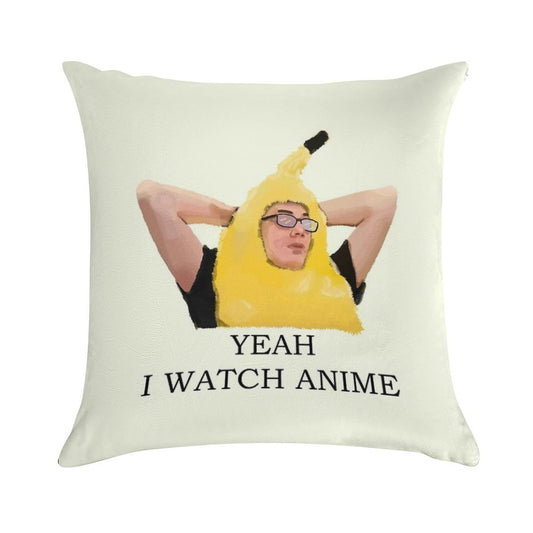 Copy of Discord Moderator - Yeah I Watch Anime Soft Style Accent Throw Pillow