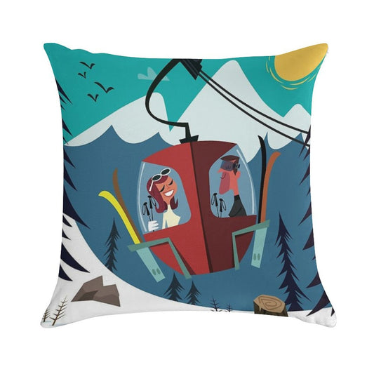 Les Arc Poster Soft Gift Ready Throw Pillow