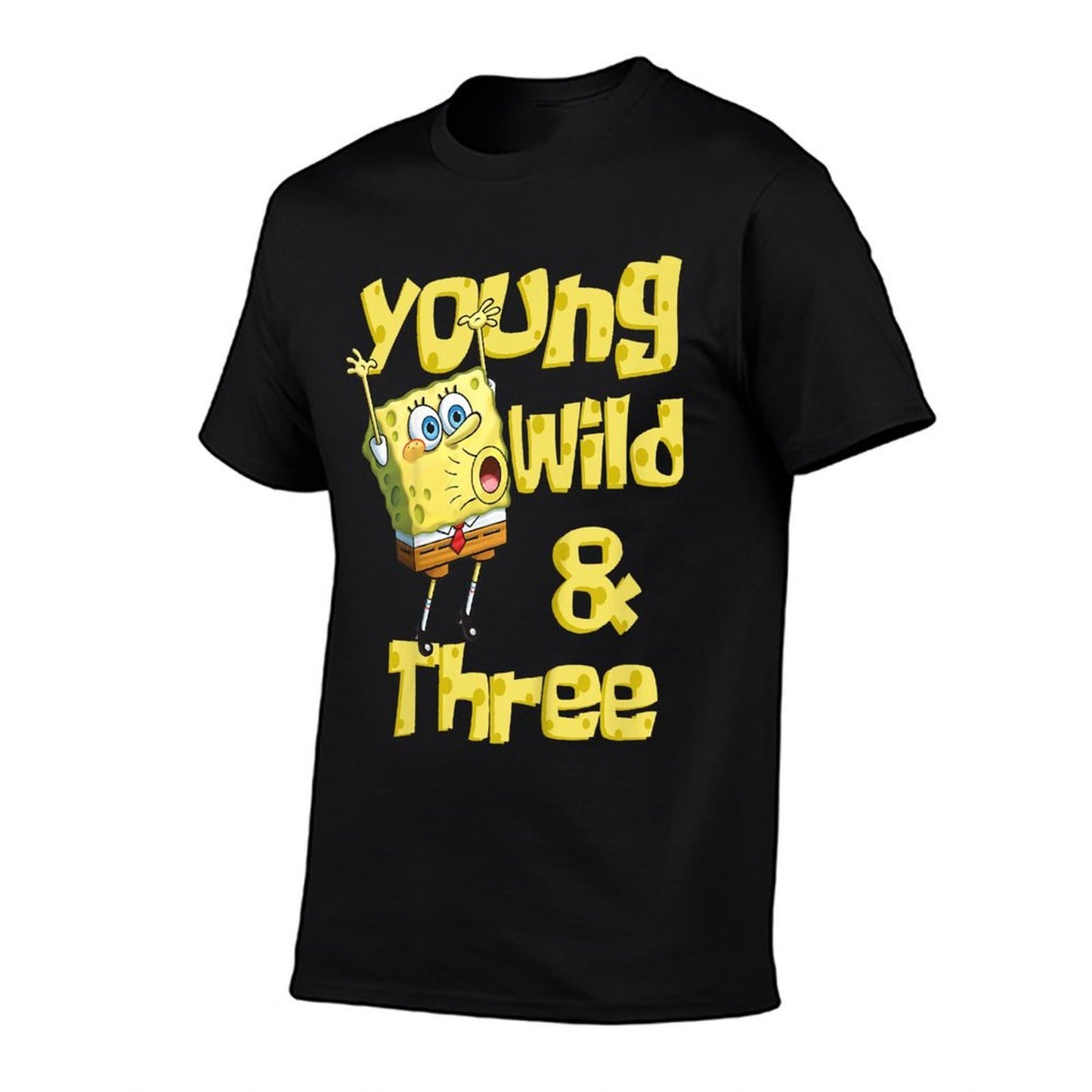 Mademark X SpongeBob SquarePants - Kids Young Wild & Three - 3rd Birthday  Wrinkle-resistant T-Shirt