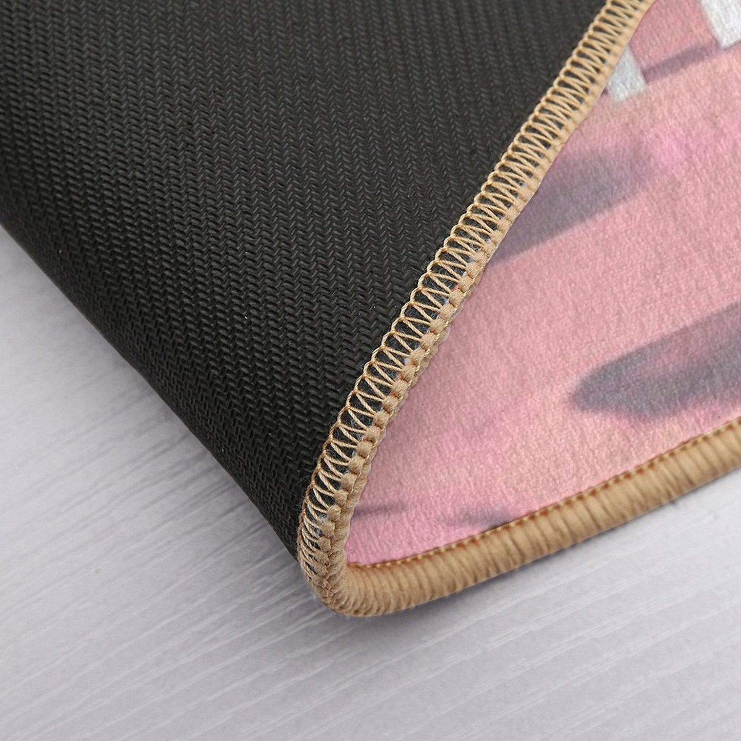 Pink Water Beach Positive Vibes Quote  Odorless Bath Mat