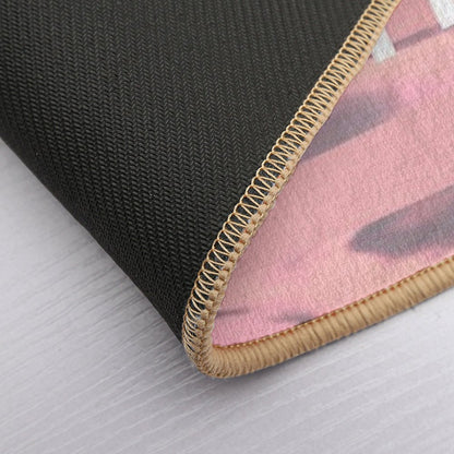 Pink Water Beach Positive Vibes Quote  Odorless Bath Mat