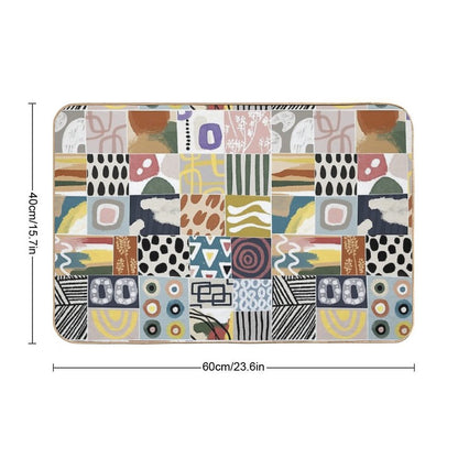 AFRICA, - Colorful Patches  Odorless Bath Mat