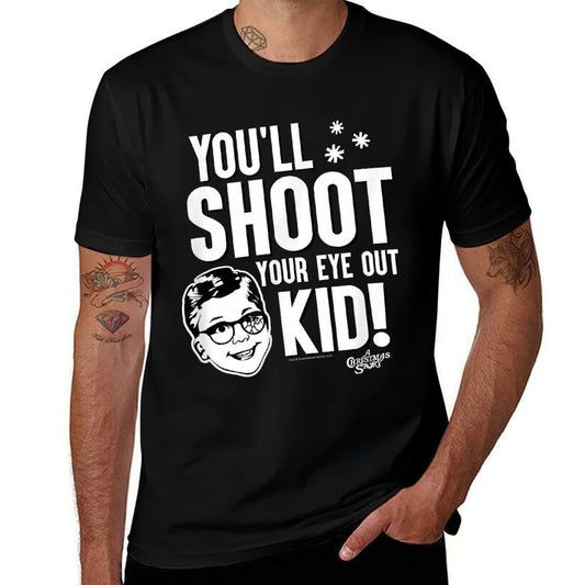 A Christmas Story Youll Shoot Your Eye Out Kid Holiday  Oversized Silhouette T-Shirt