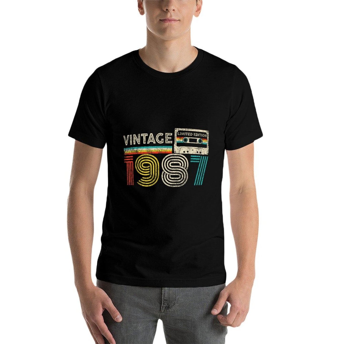 Vintage 1987 Classic Birthday 1987 Cassette Tape Vintage  Cotton T-Shirt