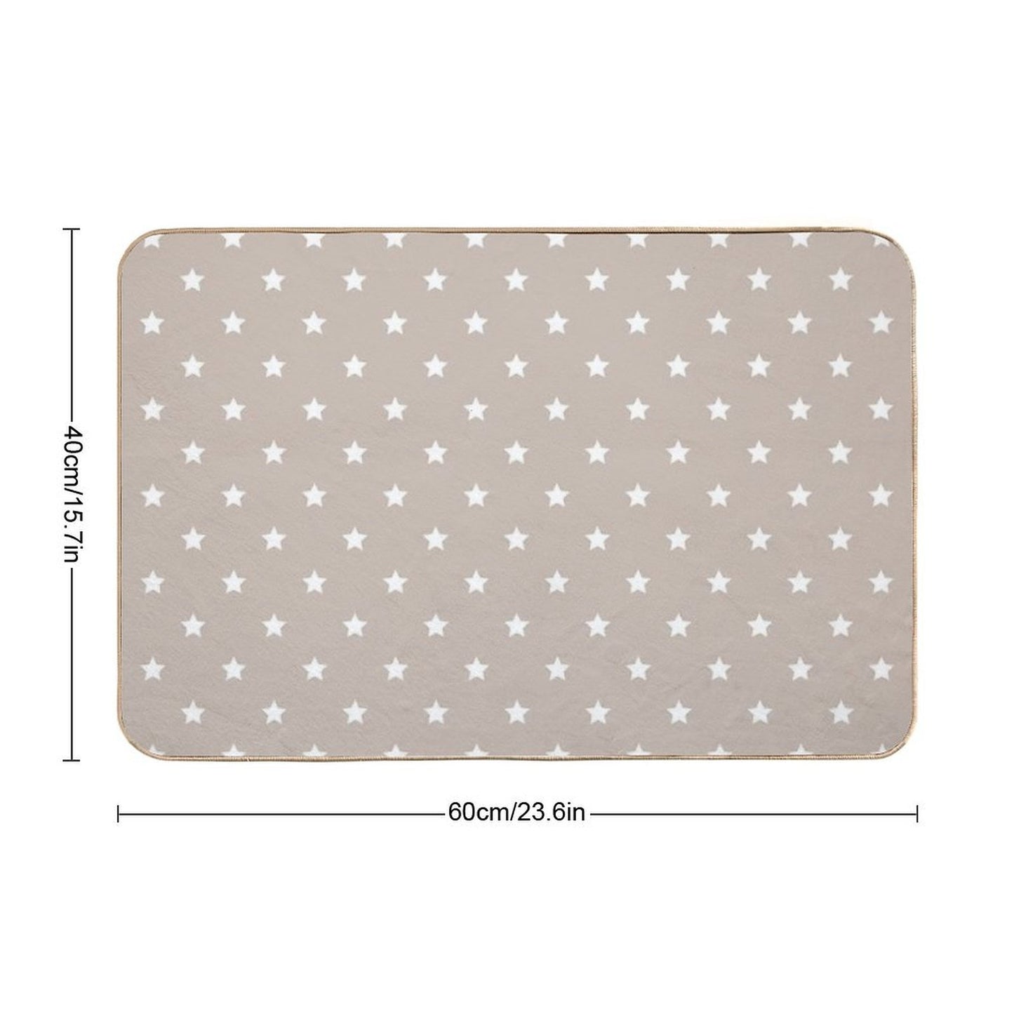 Brilliant Stars - Beige  Anti-Trip Bath Mat