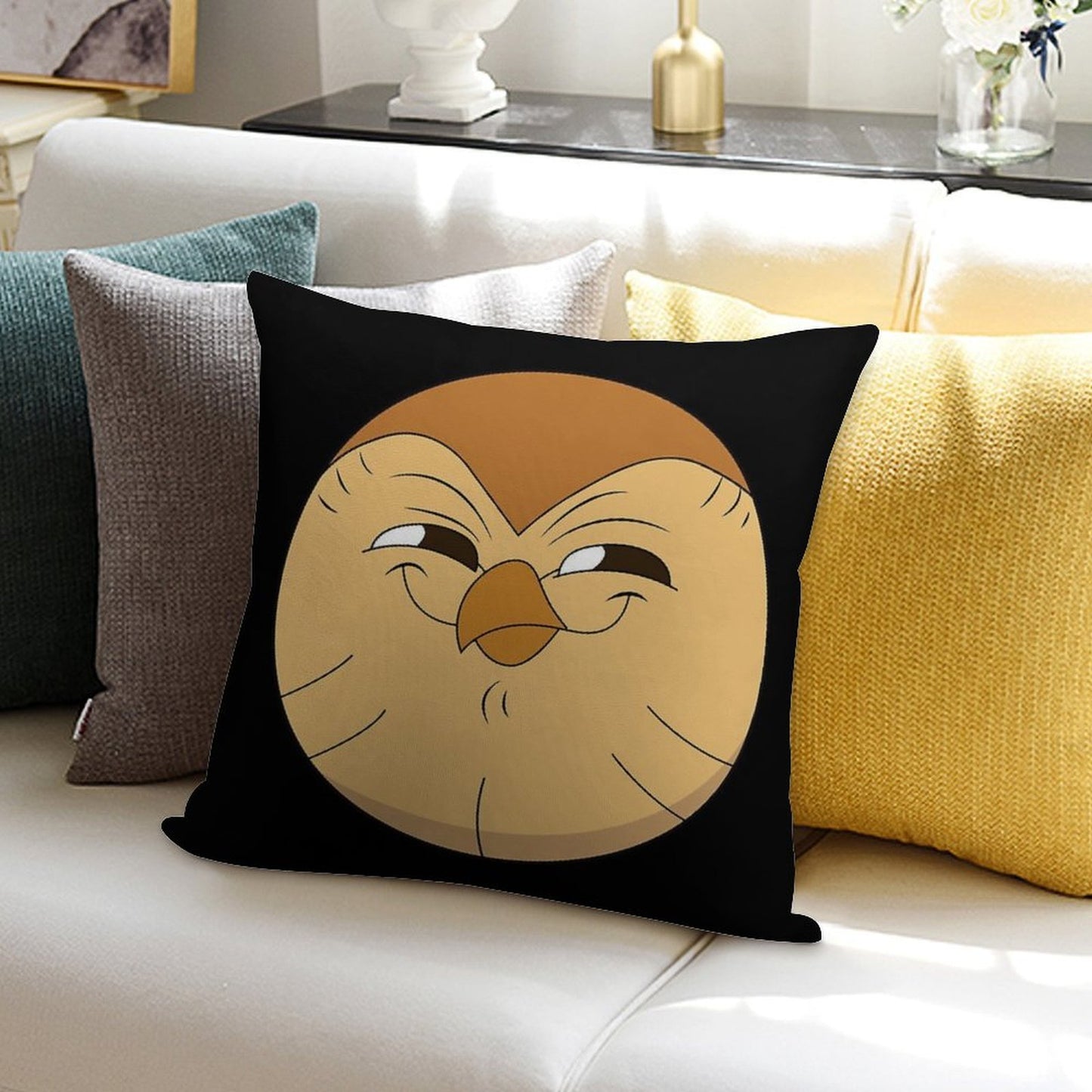 Smiling Hooty The Owl House Soft Ultra-Soft Texture Throw Pillow