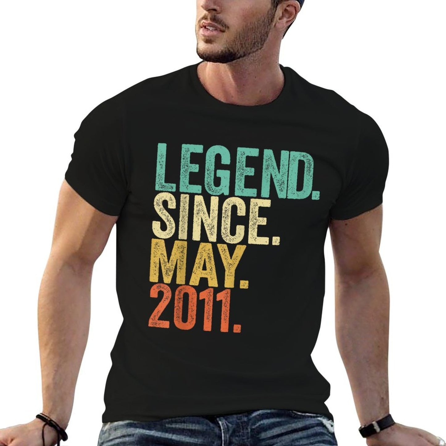 13th Birthday Gift Legend Since May 2011 Gift 13 Years Old  Graphic-printed T-Shirt