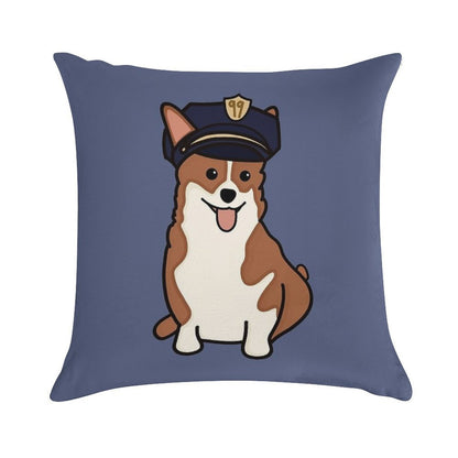 Cheddar with Police Hat Soft Ultra-Soft Texture Throw Pillow