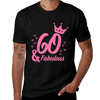 60 & Fabulous 60th Birthday Diamond 1958 T-shirt  Heathered Texture T-Shirt