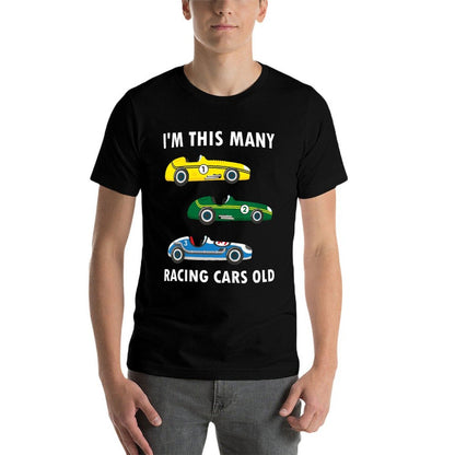 Kids 3 Years Old Boy Race Cars Old 3rd Birthday Kids  Trendy Pattern T-Shirt