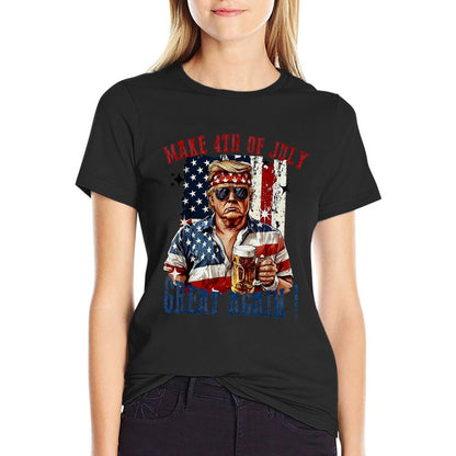 Trump Make 4th of July Great Again  Moisture-wicking T-Shirt