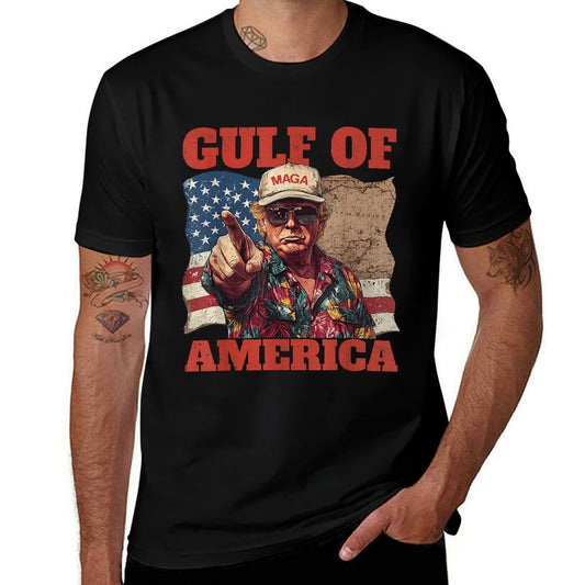 Gulf of USA America Funny USA Flag Lightweight T-Shirt