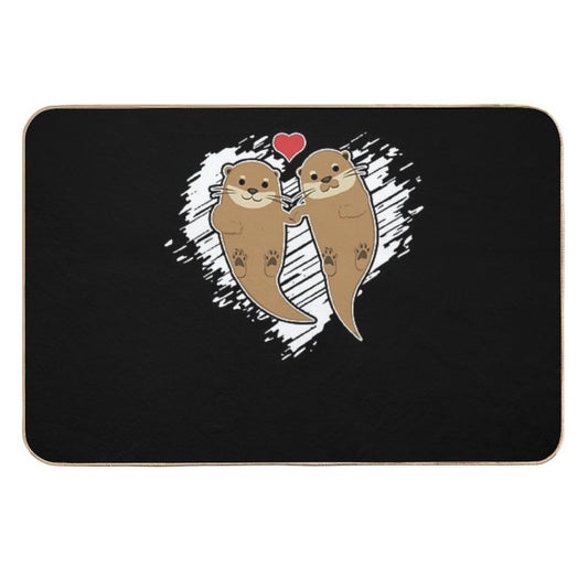 Otter - Otters In Love  Eco-Friendly Bath Mat
